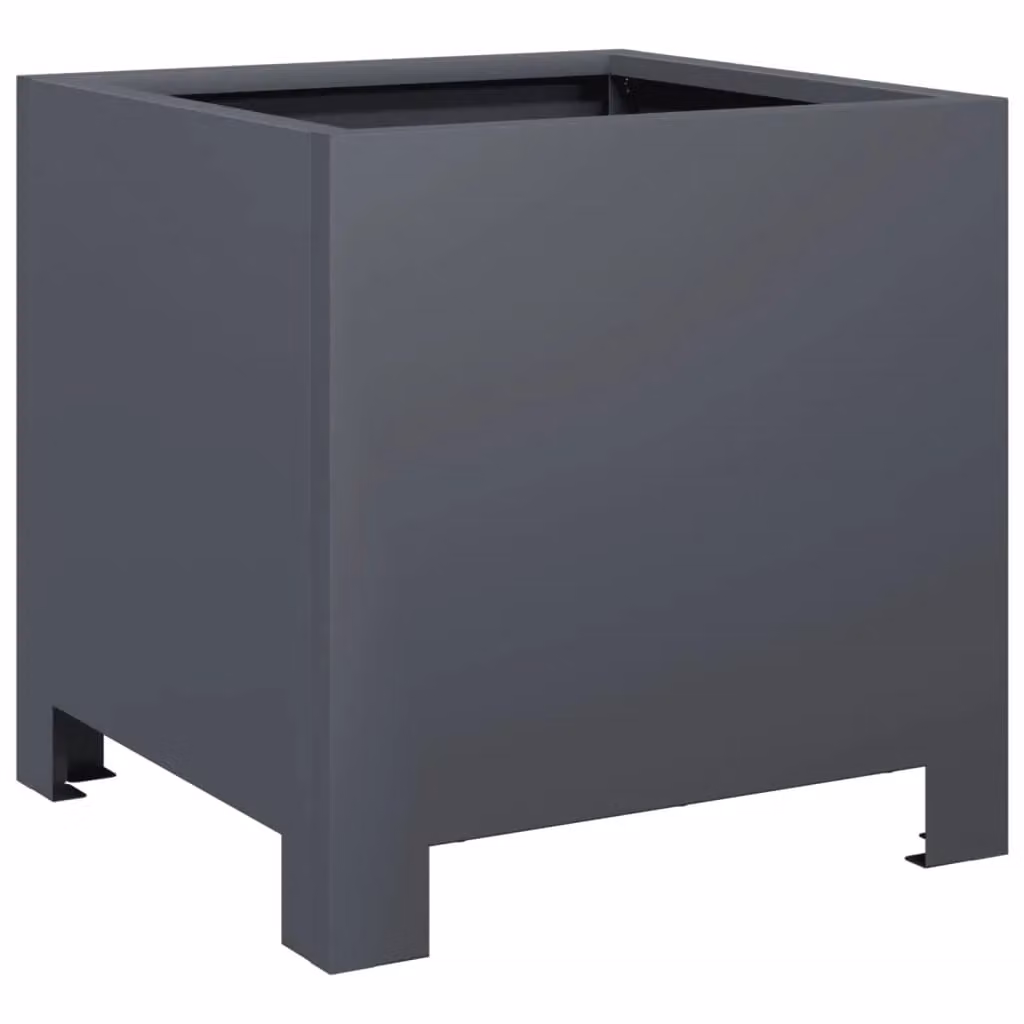 Berkfield Home Steel Garden Planter Tub in Anthracite and Black, W/D/H: 30 x 30 x 30 cm – 2