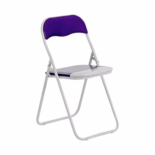Harbour Housewares Padded Folding Chair in Purple – 1