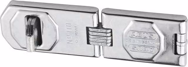 ABUS 110 Series Mechanical Steel Hasp and Staples in Silver and Multicolour – 1
