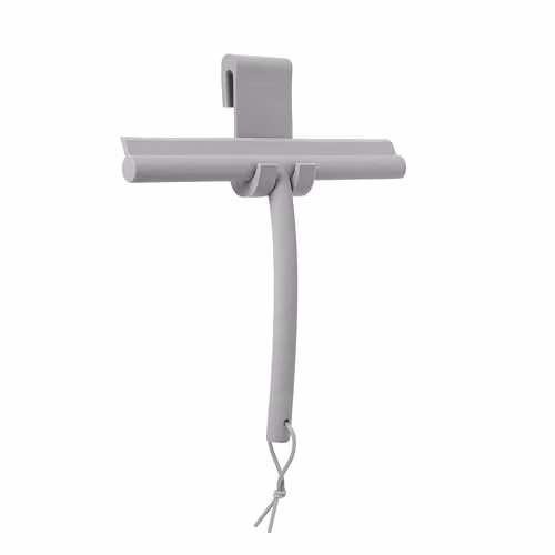 Blomus Vipo Micro Chip Shower Squeegee with Overdoor Hook in Grey