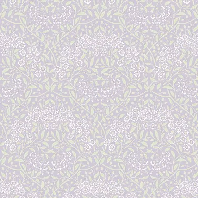 I Love Wallpaper Vintage Daisy Floral Wallpaper in Lavender, Sage and Yellow