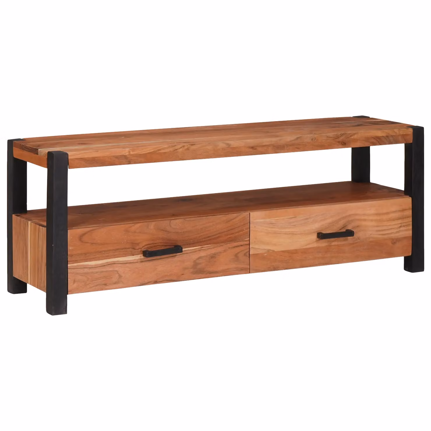 Berkfield Modern Wood Home Media Storage Cabinet in Brown, W/D/H: 110 x 30 x 40 cm – 2