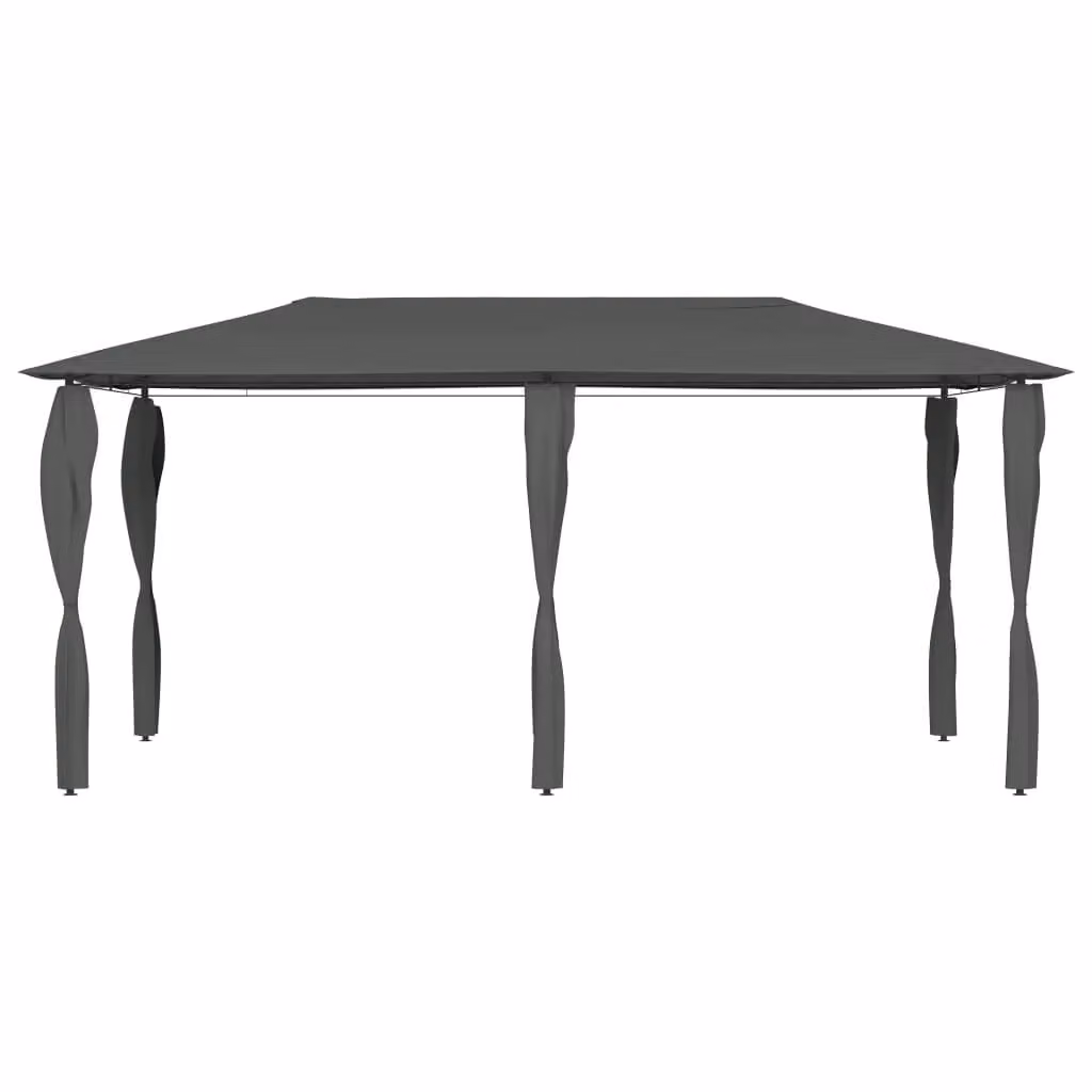 Berkfield Home Gazebo with Post Covers, Anthracite and Black, W: 6 m, D: 3 m, H: 2.6 m – 2