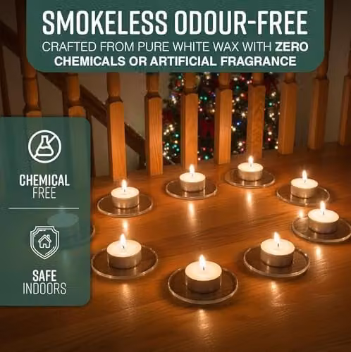 Globrite Unscented White Tea Light Candles, 100 Pack – 3