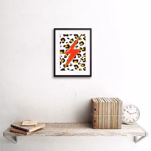 Wee Blue Coo Leopard Shapes Abstract Animal Print Framed Wall Art in Blue – 2