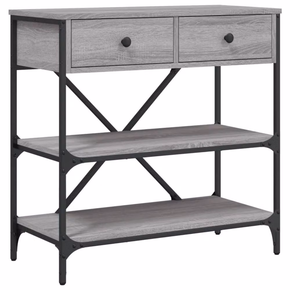 Berkfield Home Decorative Console Table in Grey Sonoma, W/D/H: 75 x 34.5 x 75 cm – 3