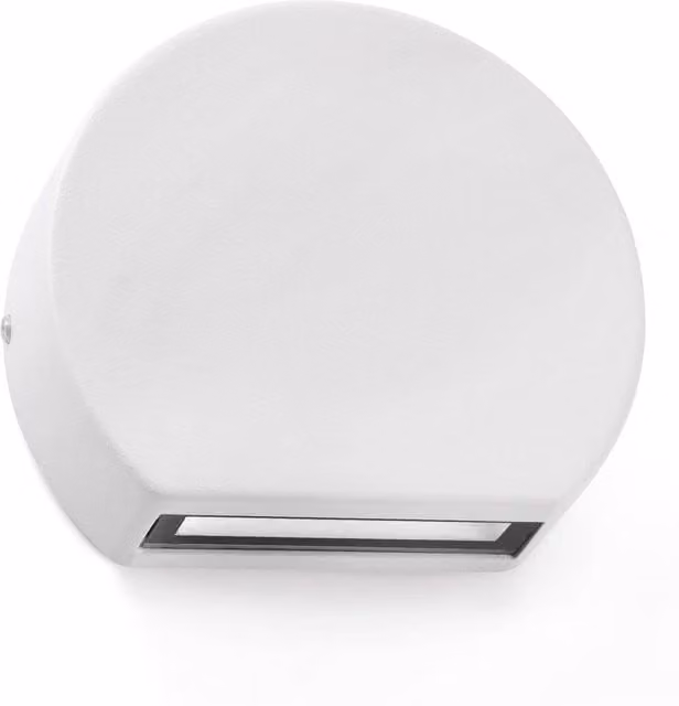 Faro Pill LED Outdoor Oval Wall Light in White