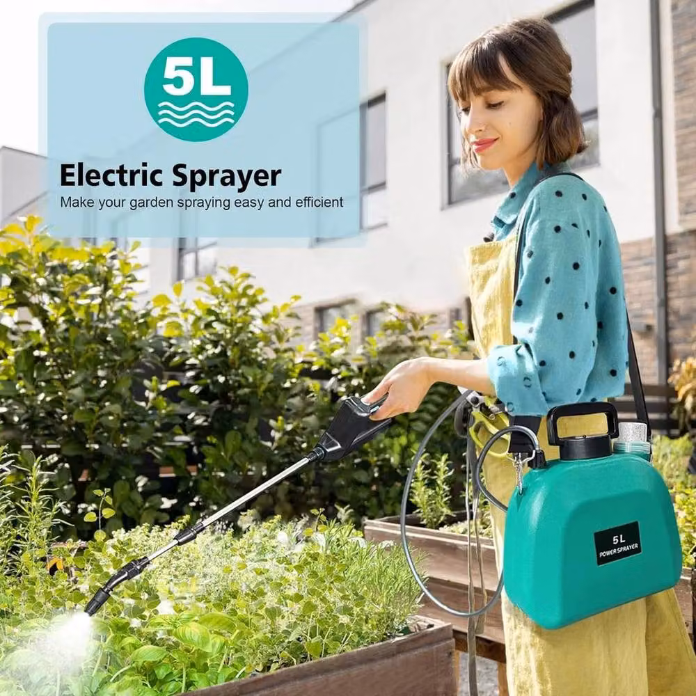 FLAVORA 5L Garden Pressure Sprayer with Rechargeable Battery in Green – 2