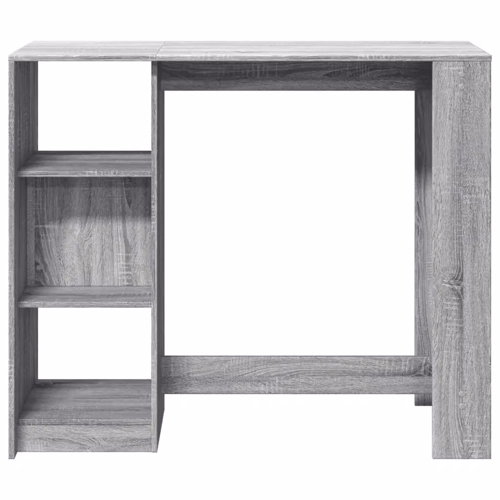 Berkfield Home Bar Table with Shelf in Grey Sonoma, W/D/H: 124 x 46 x 103.5 cm – 3
