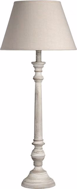 KDMK Leptis Magna Rustic Shaker Table Lamp in Grey and Beige