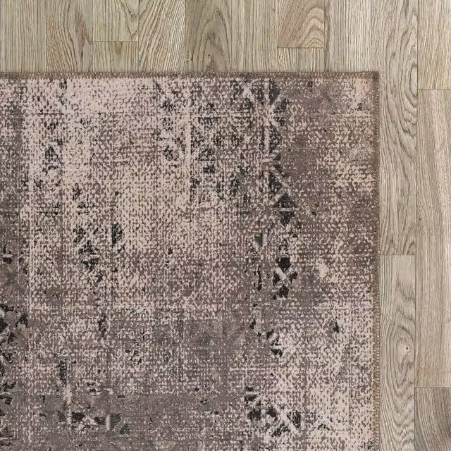 Woohoo Furniture Flatweave Florida Abstract Chenille Rug in Brown, W: 100 cm x L: 200 cm