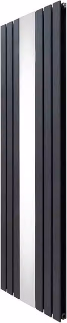 Monstershop Flat Mirror Radiator in Anthracite Grey, W/H: 180 x 56.5 cm