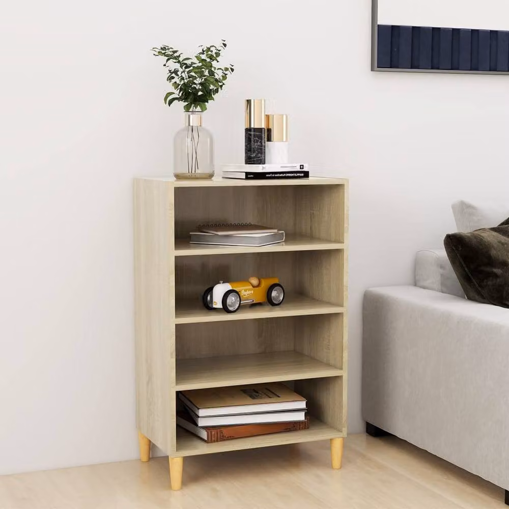 Berkfield Home Sonoma Oak Sideboard in Light Beige, W/D/H: 57 x 35 x 90 cm – 2