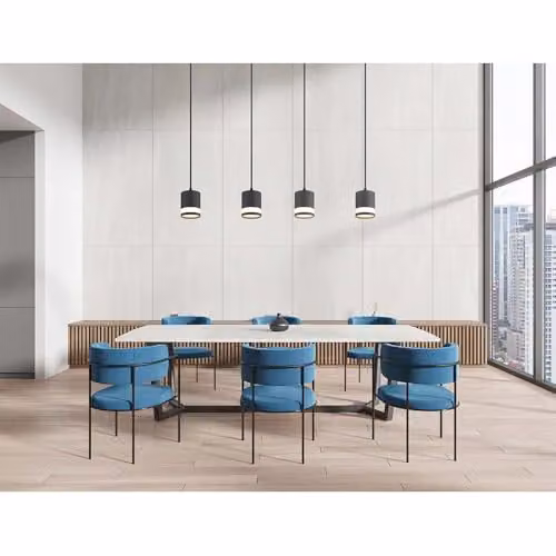 Globo Lighting Globo LED Suspended Pendant Light in Black and White, W: 80 cm, H: 120 cm – 2