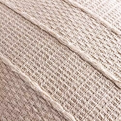 Yard Caliche Striped Cotton Woven Rectangular Cushion in Beige, W/D/H: 60 x 40 x 40 cm – 2