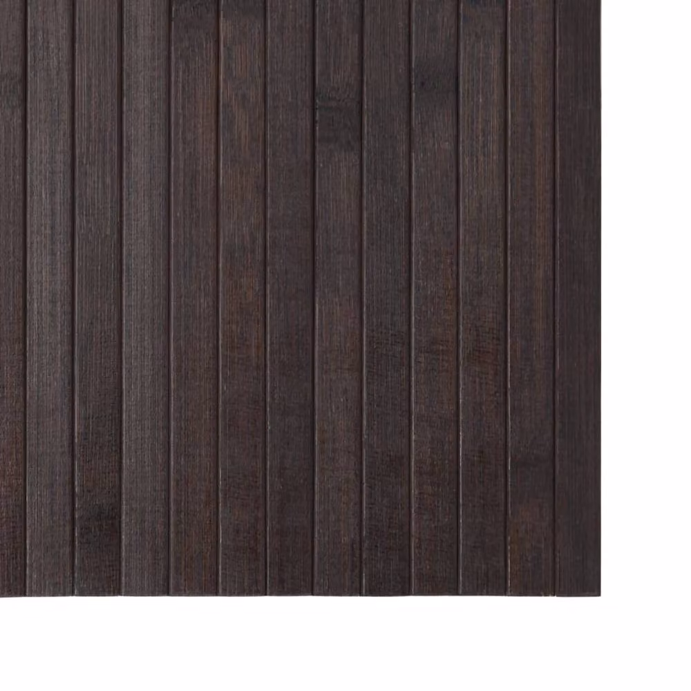 Berkfield Home Rectangular Bamboo Rug in Dark Brown, W: 100 cm, L: 300 cm – 4