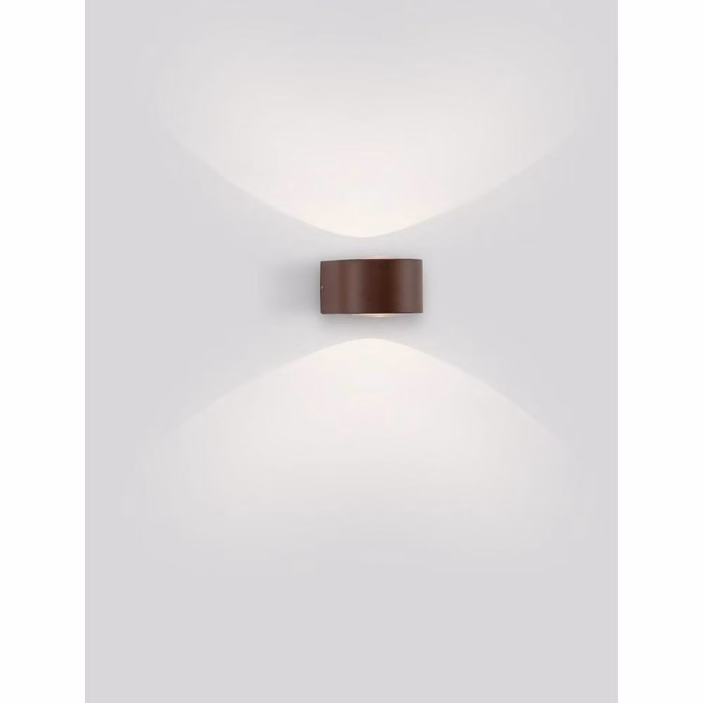 Netlighting Opera Brown Corten Outdoor Up and Down LED Wall Lamp, 11W, 950lm, 3000K, IP54 – 3