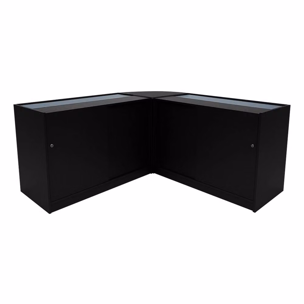 Monstershop Iris LED Shop Counter Set CM60 and 2 x B1200 in Black – 2