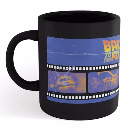 Zavvi Back to the Future Film Reel Ceramic Mug in Black and Multicolour