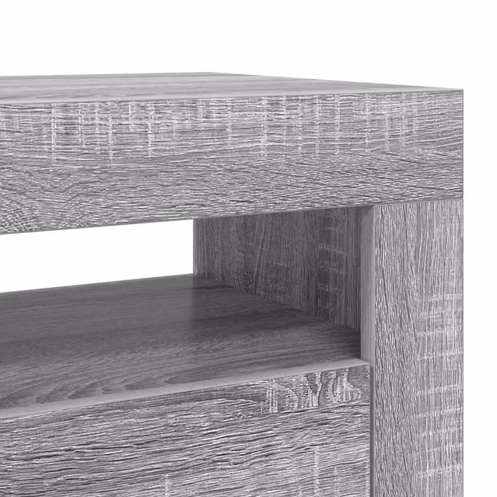 Berkfield Home Modern Grey Sonoma TV Cabinet with Integrated LED Lighting W/D/H: 120 x 35 x 40 cm – 6