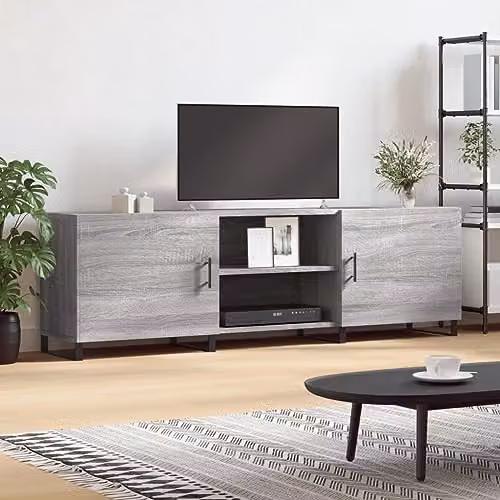 vidaXL Grey Sonoma TV Cabinet in Engineered Wood W/D/H: 150 x 30 x 50 cm – 2