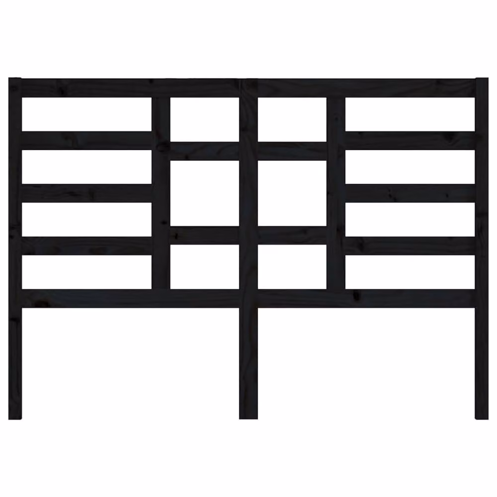 Berkfield Home Black Solid Pine Wood Bed Headboard W/D/H: 166 x 4 x 104 cm – 3