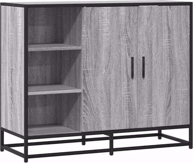 Berkfield Home Grey Sonoma Sideboard, W/D/H: 92 x 35 x 76 cm – 1