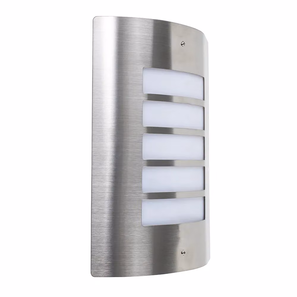 ValueLights Medlock Silver Outdoor Wall Bulkhead Light in Stainless Steel – 2