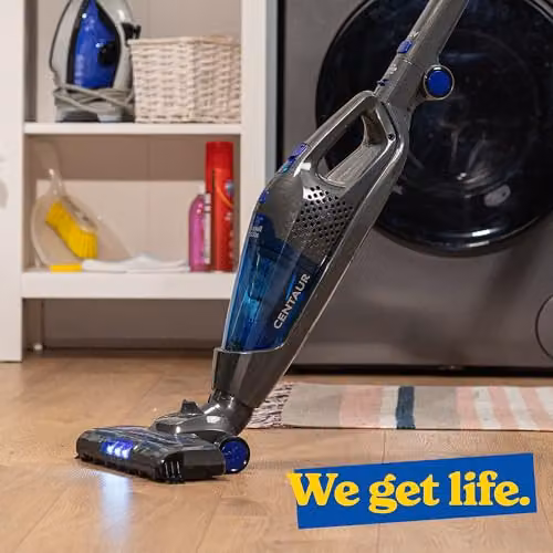 Russell Hobbs Centaur 2 in 1 Cordless Bagless Stick Vacuum, 800W, 60-Min Run Time, Grey & Blue RHSV2211 – 10
