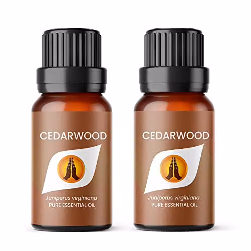 Aroma Energy Cedarwood Pure Essential Oil, 2 x 10ml, Brown