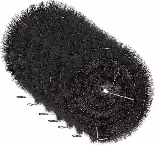 FLAVORA 6-Piece Gutter Brush Leaf Guard Filter Protection in Black, Length: 100 cm
