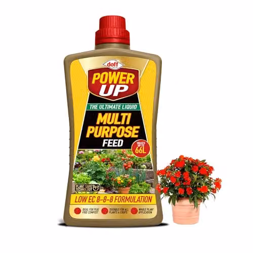 Doff Power Up Multi Purpose Liquid Plant Food, NPK 8-8-8 Balanced Fertiliser, 1000 ml – 2