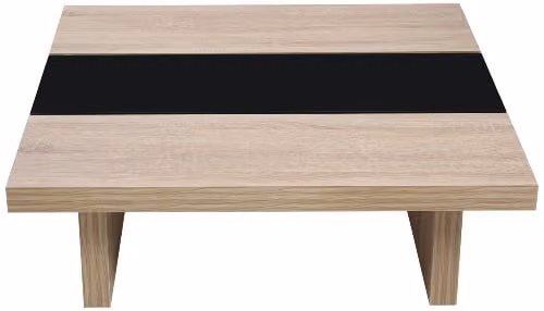 Premier Housewares Loki Coffee Table in Oak and Black Gloss – 1