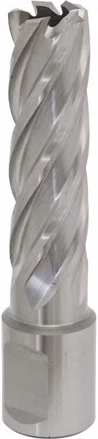 Loops M2 Steel Annular Metal Core Drill Bit 16mm Diameter, 50mm Depth with 19mm Shank in Silver