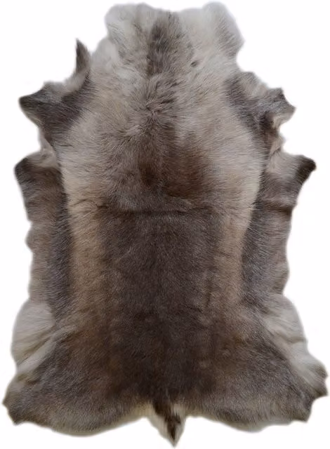 SNUGRUGS Premium Natural Reindeer Hide Rug in Brown, W: 80 cm, L: 140 cm