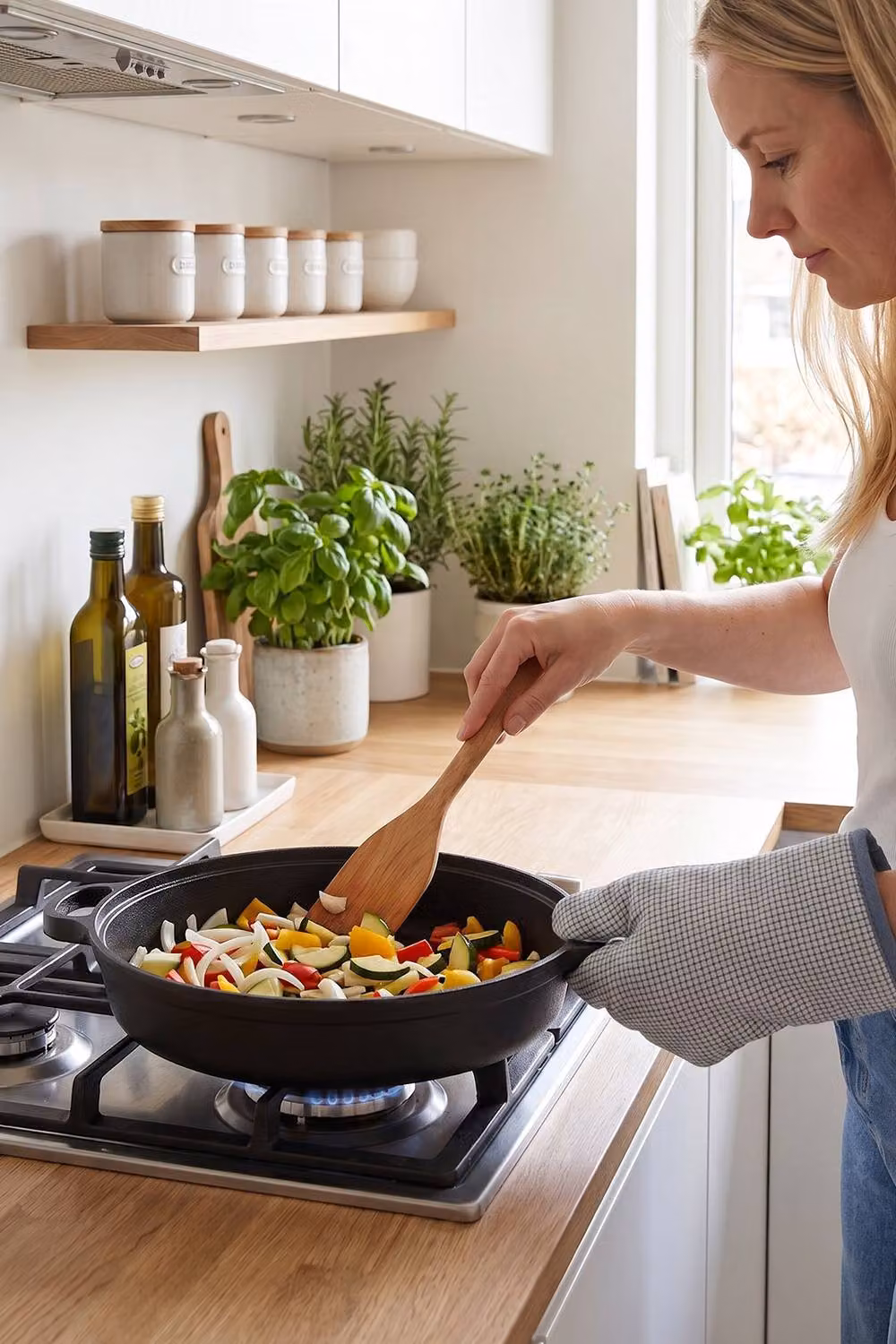 Living and Home 5.6L Dual-Handle Pre-Seasoned Round Cast Iron Braiser Pan in Black – 3