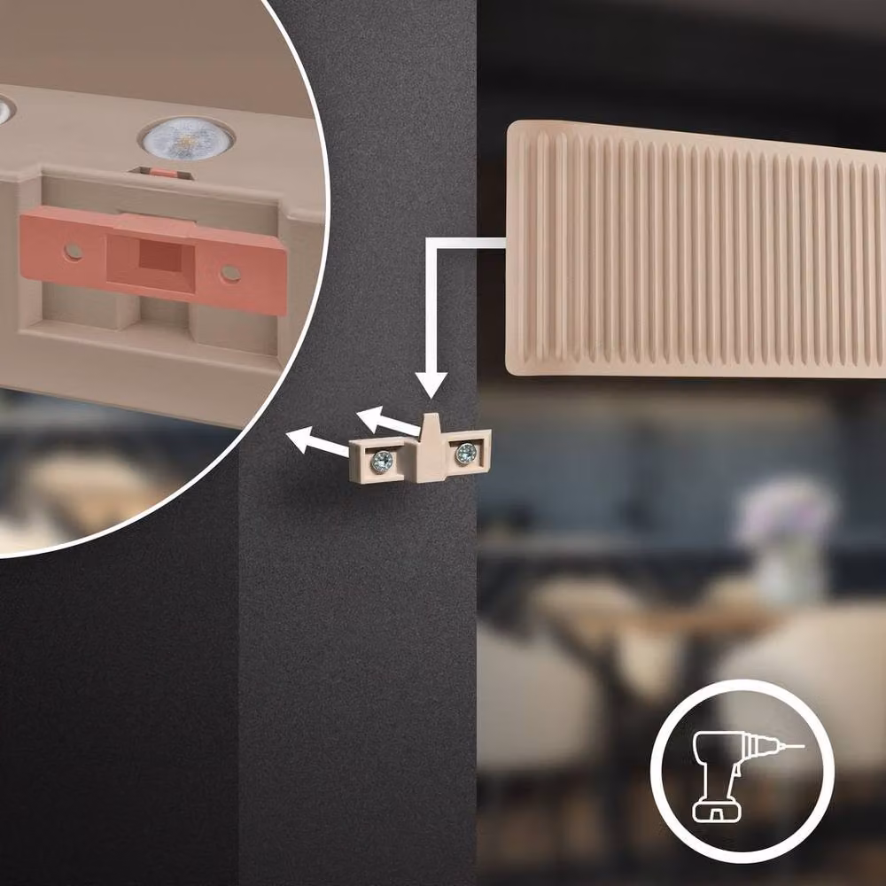 Briloner Rechargeable LED Wall Light in Beige, Dimmable Touch Control Up and Down Lighting, W/D/H: 28.5 x 9 x 4.5 cm – 3