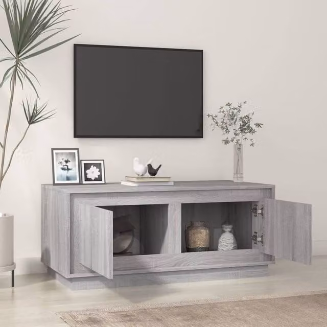 Berkfield Home Decorative Coffee Table in Grey Sonoma, W/D/H: 102 x 50 x 44 cm – 1