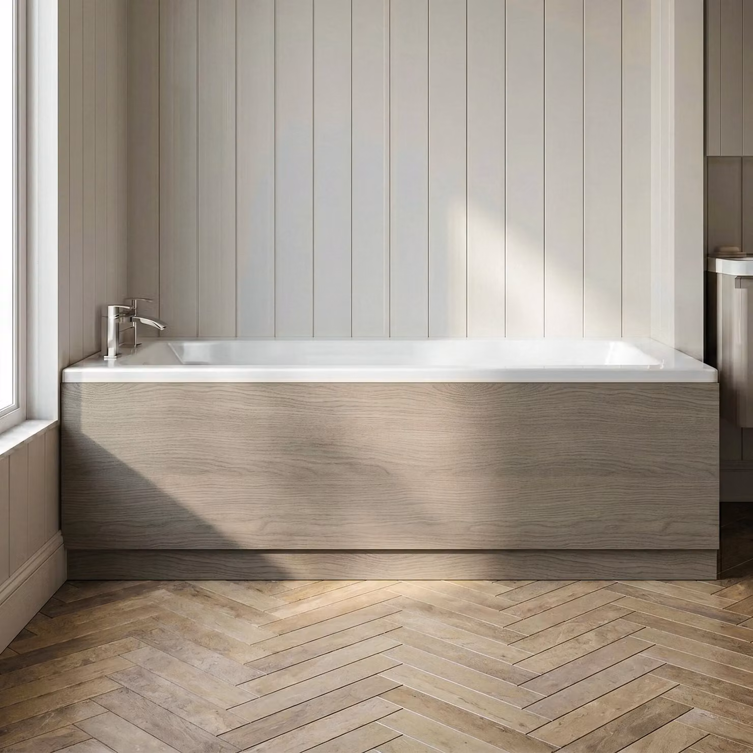 Balterley Bath MFC Front Panel and Plinth in Brown – 3