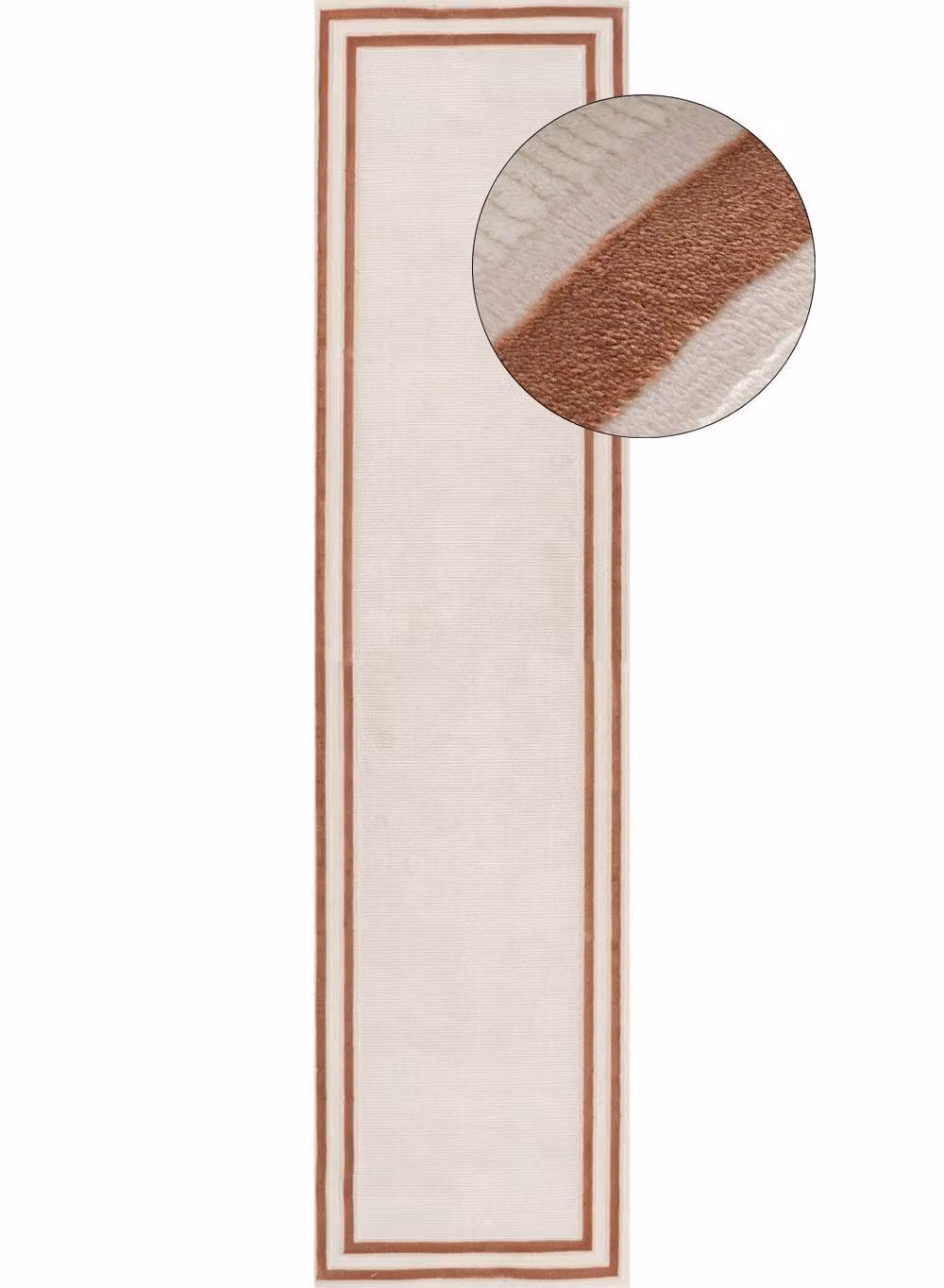 THE RUGS Carmel Bordered Area Rug in Ivory and Terracotta, W: 240 cm, L: 340 cm – 4