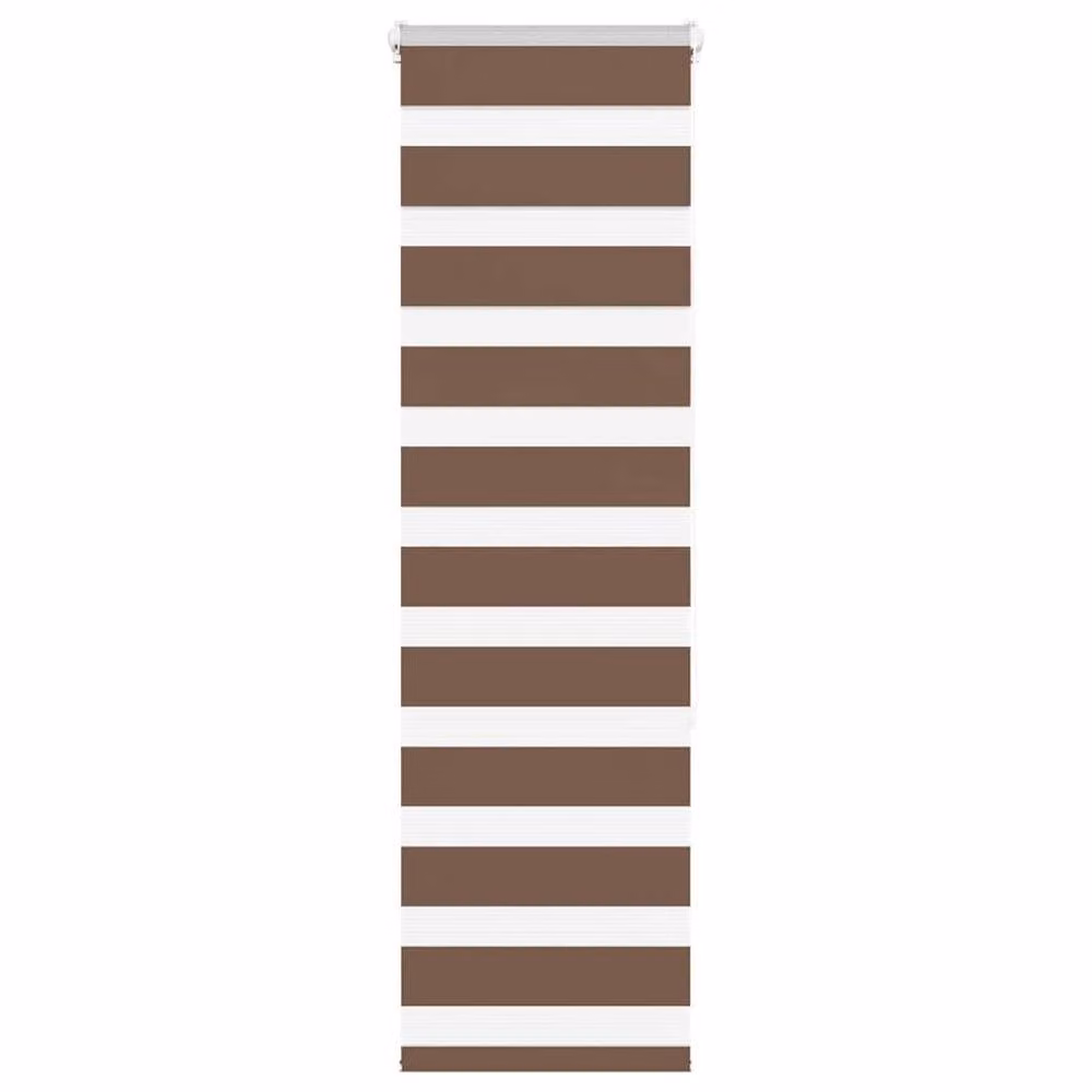 Berkfield Home Elegant Zebra Blind in Brown, Polyester, W: 50 cm, H: 150 cm – 2