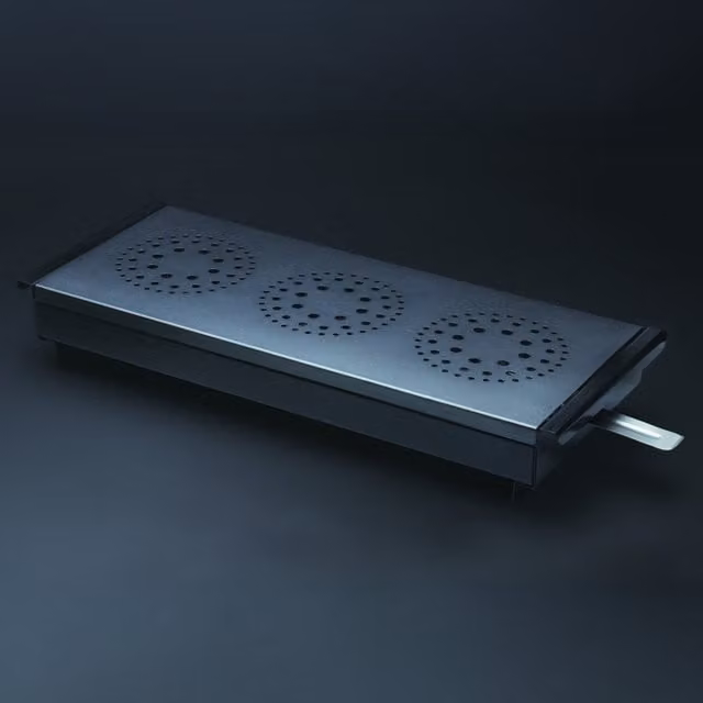 MasterClass Three Light Food Warmer in Black Carbon Steel