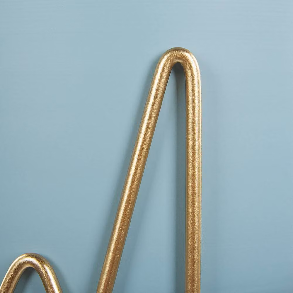 Wyld and Coco Blue and Gold Metal Plant Stand, W/D/H: 19 x 19 x 39 cm – 3