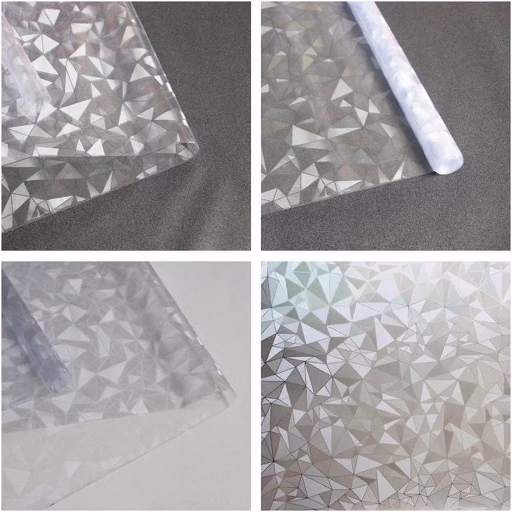 FLAVORA Self Adhesive Etched Privacy Glass Vinyl Window Film in Silver, 0.6m2 – 2