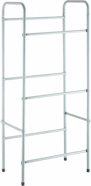 tectake Grey Metal Shelving Rack for 3 Crates, W/D/H: 50 x 33 x 116 cm
