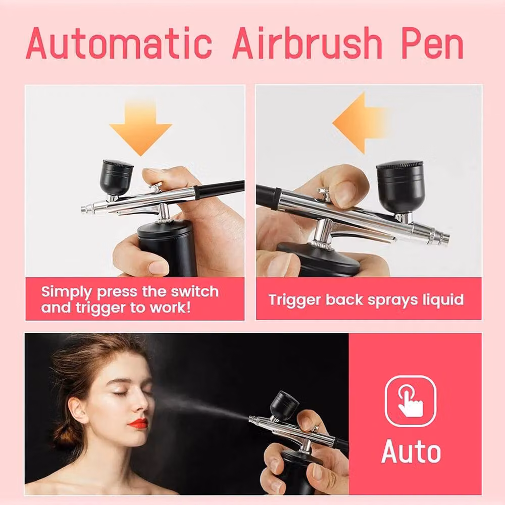 NESTLUNE Cordless Airbrush Kit with Compressor Handheld in Black – 4