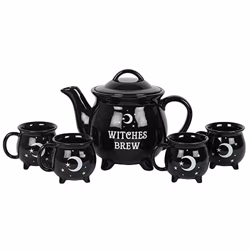 Something Different Witches Brew Ceramic Black Tea Set