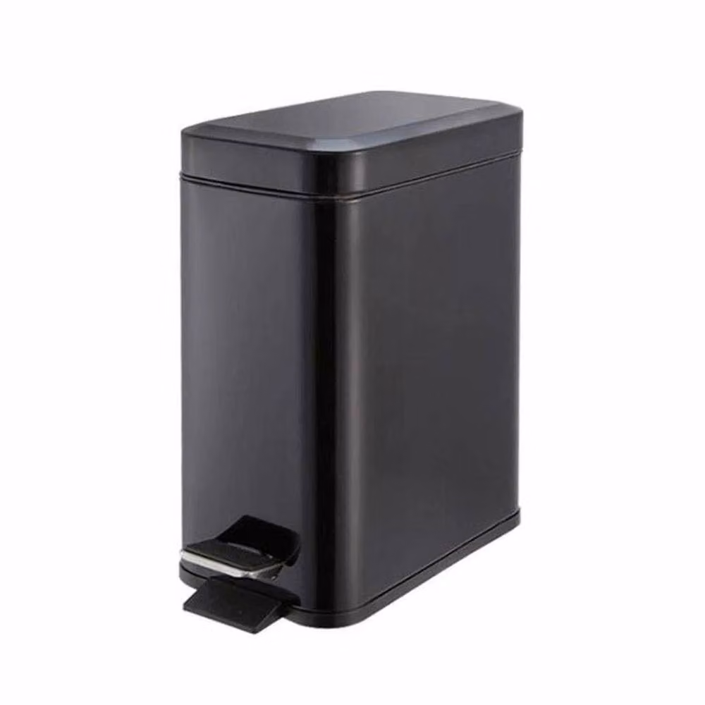 EONLION Black 5 L Slim Pedal Bin with Removable Inner Bucket – 2