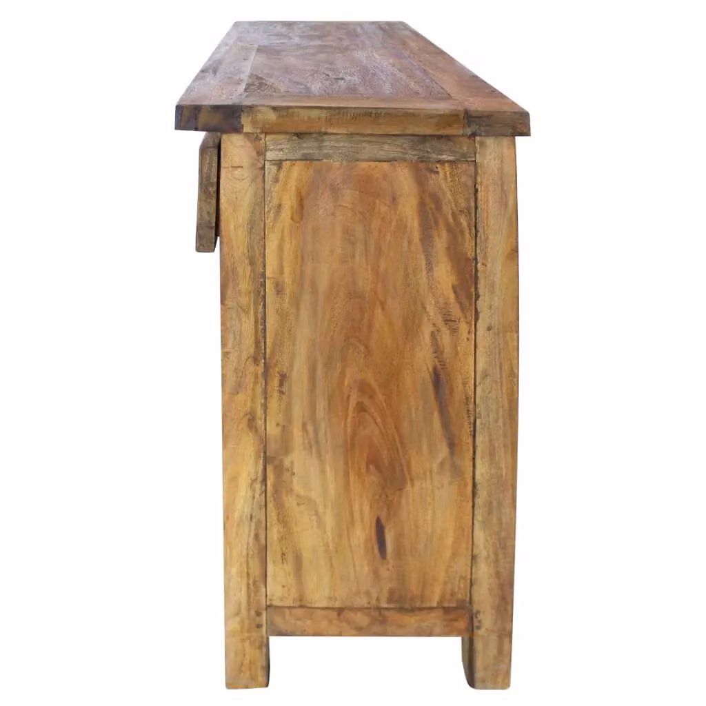 Berkfield Home Rustic Solid Reclaimed Wood Sideboard in Brown, W/D/H: 75 x 30 x 65 cm – 3