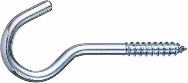 Unifix M Hook BZP Steel Hook in Silver, 10G x 60mm, Box of 100